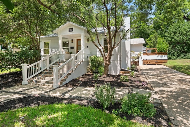 2004 Bremen St, Austin, TX 78703 - view of front of house featuring a porch and stairs