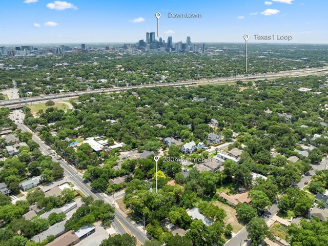2004 Bremen St, Austin, TX 78703 - aerial view of skyline and a tree filled landscape
