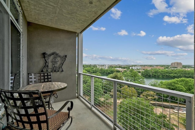 54 Rainey St Unit 814, Austin, TX 78701 - balcony with a water view and a city view