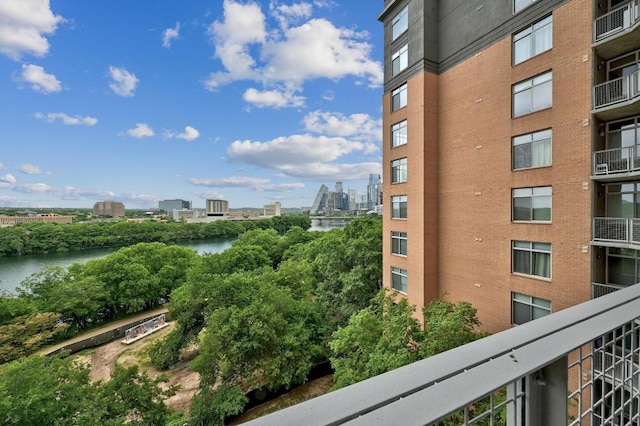 54 Rainey St Unit 814, Austin, TX 78701 - balcony with a water view and a city view