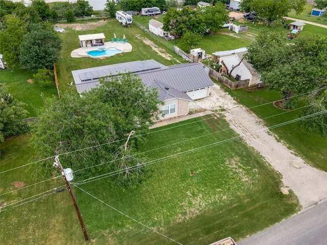 211 Spring Garden Dr, Hutto, TX 78634 - view from above of property with a pool area