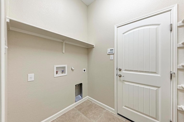 1803 Valle Verde Dr, Cedar Park, TX 78641 - washroom featuring electric dryer hookup, gas dryer hookup, hookup for a washing machine, light tile patterned floors, and baseboards