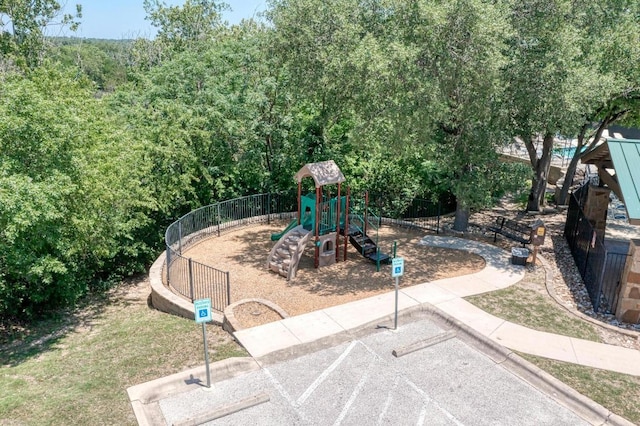 1803 Valle Verde Dr, Cedar Park, TX 78641 - community playground featuring a wooded view