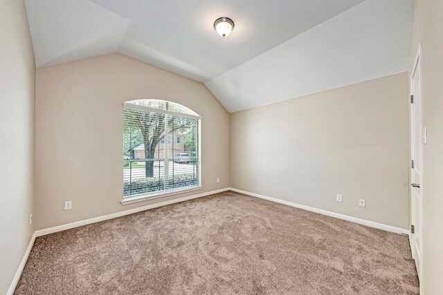 1803 Valle Verde Dr, Cedar Park, TX 78641 - additional living space with vaulted ceiling, carpet flooring, and baseboards