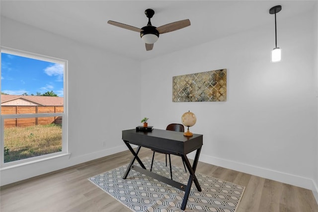 11602 Big Trl, Austin, TX 78759 - office space with light wood-style floors and ceiling fan