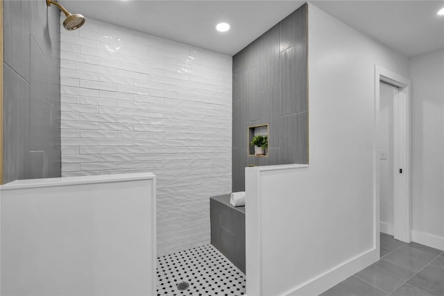 11602 Big Trl, Austin, TX 78759 - full bath featuring walk in shower, recessed lighting, and baseboards