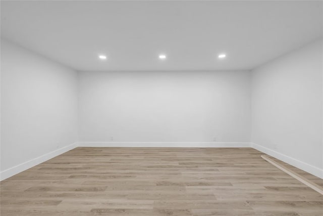 11602 Big Trl, Austin, TX 78759 - empty room with recessed lighting, light wood-type flooring, and baseboards