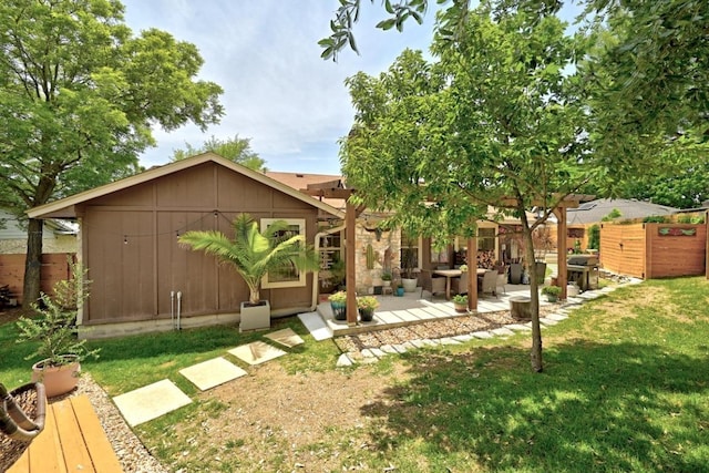2406 Shiloh Dr, Austin, TX 78745 - rear view of house featuring an outdoor living space