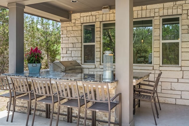 1280 Lucca Dr, Dripping Springs, TX 78620 - view of patio / terrace featuring exterior bar and grilling area