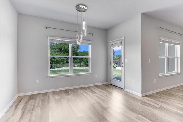 4333 Buffalo Ford Rd, Georgetown, TX 78628 - unfurnished dining area with light wood-style floors and healthy amount of natural light