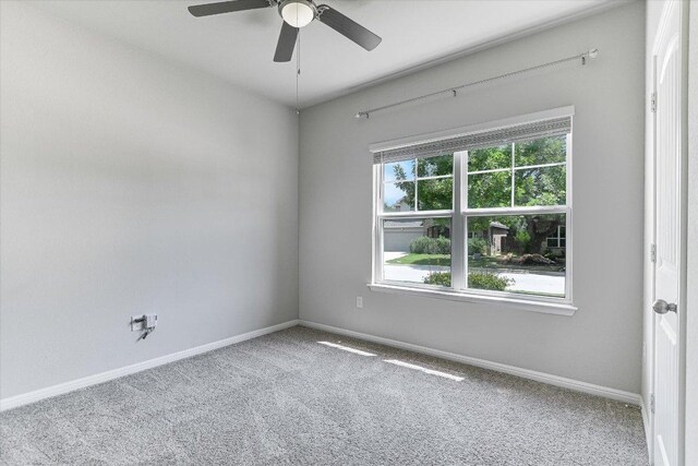 4333 Buffalo Ford Rd, Georgetown, TX 78628 - carpeted spare room featuring baseboards and a ceiling fan
