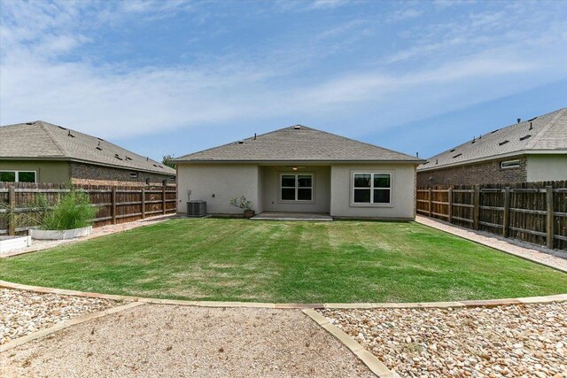 4333 Buffalo Ford Rd, Georgetown, TX 78628 - back of house featuring stucco siding, a patio, and a fenced backyard
