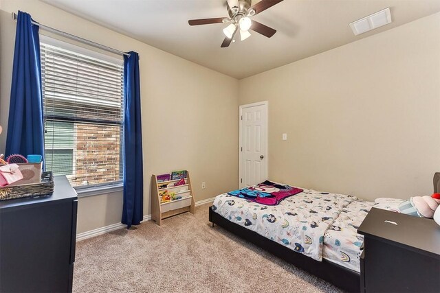 2415 Berkshire Way, Cedar Park, TX 78613 - bedroom with light carpet and ceiling fan
