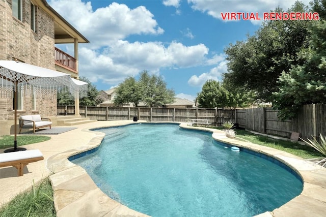 2937 Castellan Ln, Round Rock, TX 78665 - view of swimming pool featuring a fenced backyard and a patio area