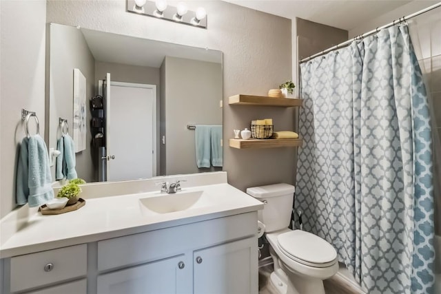 10901 Rome Ave, Austin, TX 78747 - full bath with vanity and a shower with shower curtain