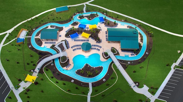 281 Twistleaf Dr, Buda, TX 78610 - bird's eye view of a pool area
