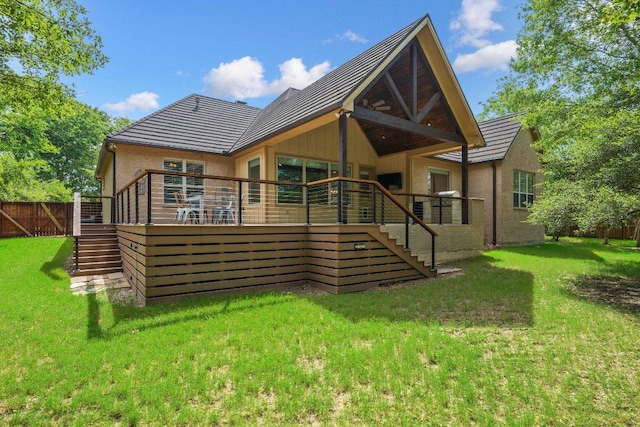 3602 Red Cedar Ct, Bryan, TX 77807 - rear view of house featuring stairway and a deck