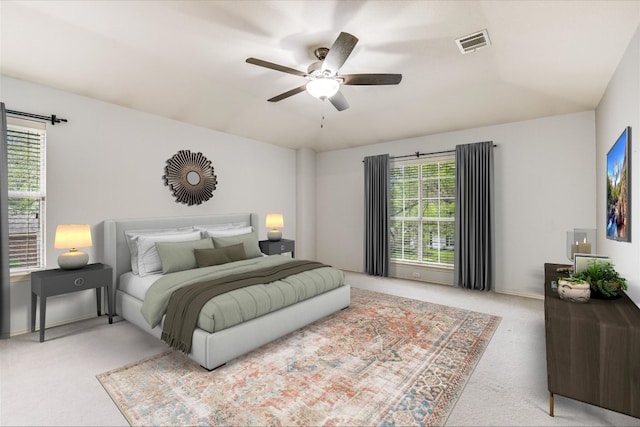 2709 Melba Pass, Cedar Park, TX 78613 - bedroom with carpet flooring, ceiling fan, and lofted ceiling