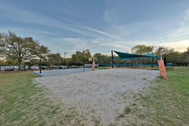 5302 Austral Loop, Austin, TX 78739 - view of community featuring volleyball court and a lawn
