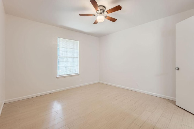 300 Crockett St Unit 115, Austin, TX 78704 - spare room with ceiling fan, baseboards, and light wood-style flooring