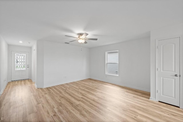 524 Aplite Pass, Maxwell, TX 78656 - spare room with a ceiling fan and light wood-style floors