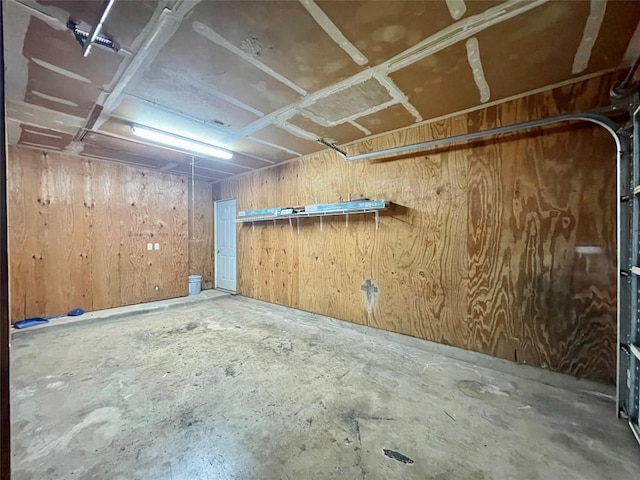 1933 Lisa Ln, San Marcos, TX 78666 - unfinished basement featuring wooden walls