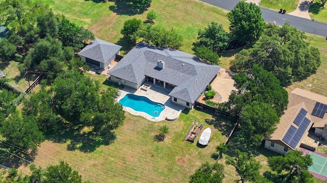 3701 Arrowhead Cir, Round Rock, TX 78681 - aerial view of property and surrounding area featuring a pool