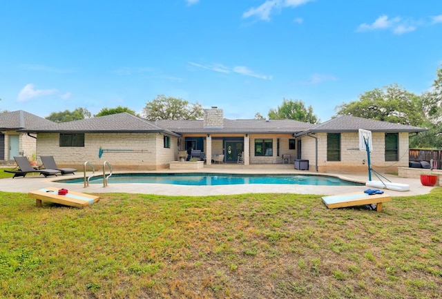3701 Arrowhead Cir, Round Rock, TX 78681 - outdoor pool with a lawn and a patio