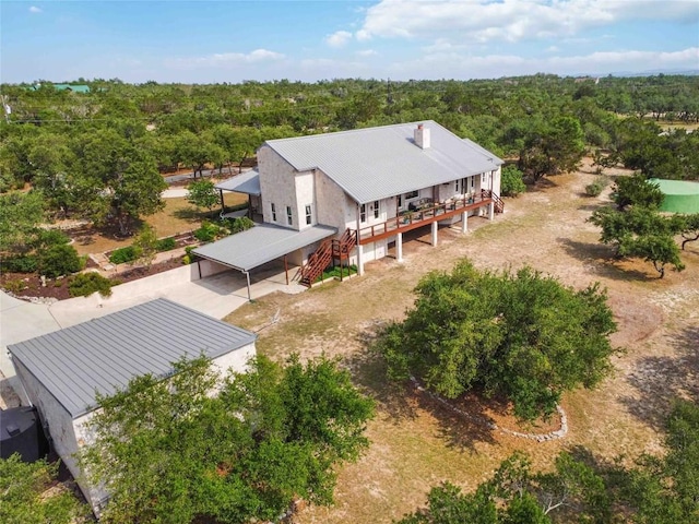 402 Lander Ln, Dripping Springs, TX 78620 - aerial view of property and surrounding area with a forest