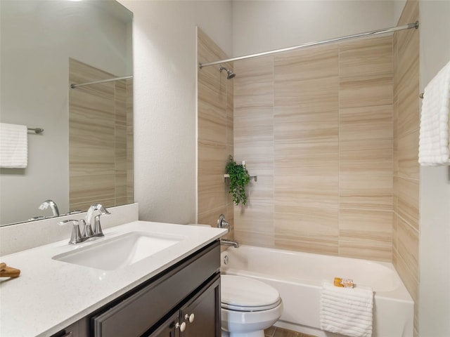 8505 Moccasin Path, Austin, TX 78736 - full bathroom featuring vanity, bathtub / shower combination, and toilet