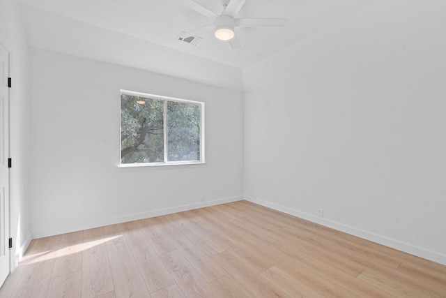 5209 Concho Creek Bnd, Austin, TX 78735 - unfurnished room featuring light wood finished floors, ceiling fan, and baseboards