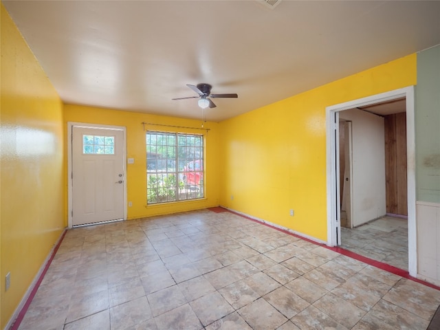 1021 Gardner Rd, Austin, TX 78721 - entryway featuring ceiling fan and baseboards