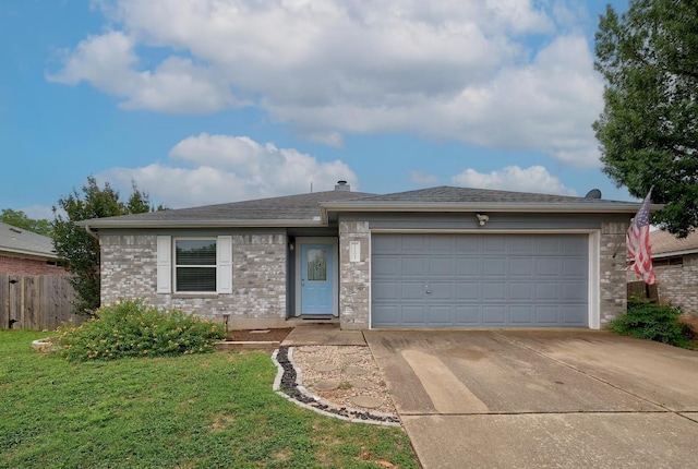 2202 Clayton Way, Cedar Park, TX 78613 - ranch-style home featuring driveway, an attached garage, and brick siding