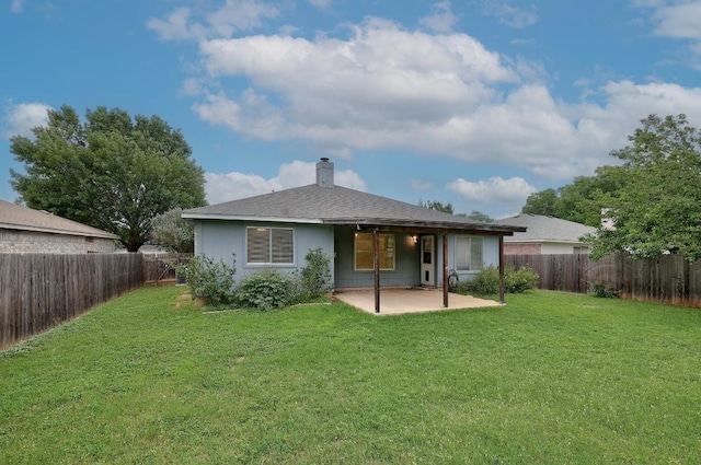 2202 Clayton Way, Cedar Park, TX 78613 - rear view of house featuring a patio area and a chimney