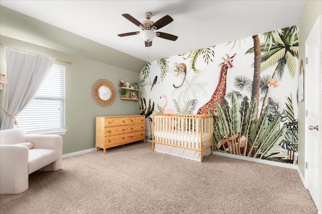 211 Joseph Dr, Buda, TX 78610 - carpeted bedroom featuring baseboards and a ceiling fan