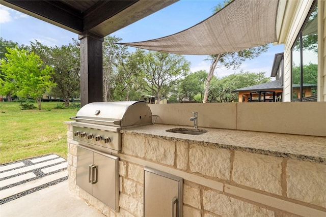 22005 Briarcliff Dr, Spicewood, TX 78669 - view of patio featuring a sink