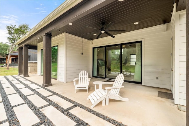 22005 Briarcliff Dr, Spicewood, TX 78669 - view of patio featuring a ceiling fan