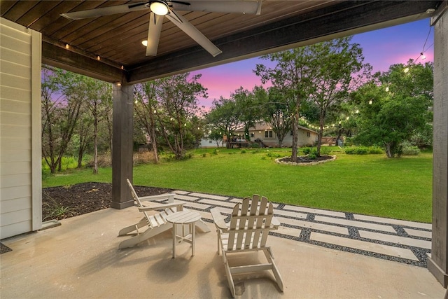22005 Briarcliff Dr, Spicewood, TX 78669 - view of patio / terrace with ceiling fan