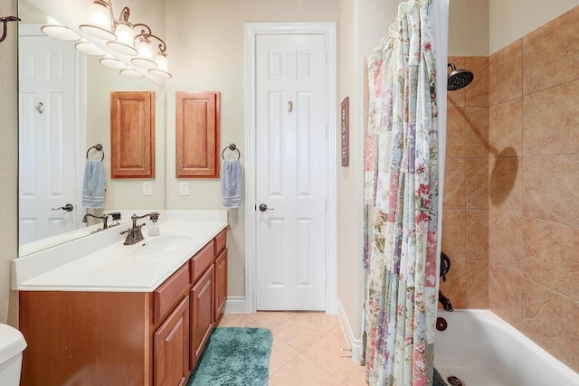 1617 High Lonesome, Leander, TX 78641 - full bath with vanity, tile patterned floors, shower / tub combo, and toilet