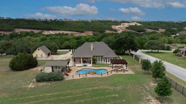 1617 High Lonesome, Leander, TX 78641 - view from above of property featuring a pool area
