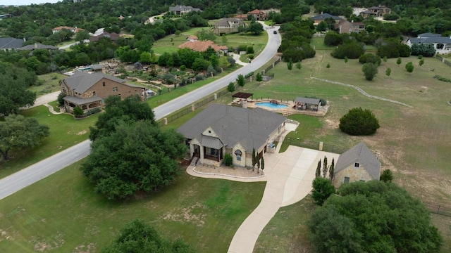 1617 High Lonesome, Leander, TX 78641 - aerial overview of property's location with a pool