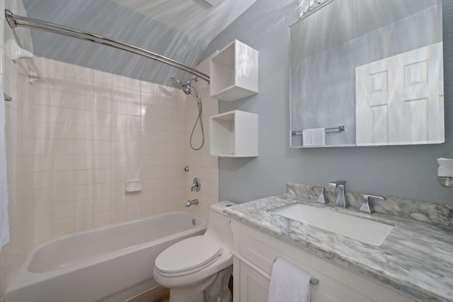 19402 Gale Meadow Dr, Pflugerville, TX 78660 - full bathroom featuring vanity, toilet, and  shower combination