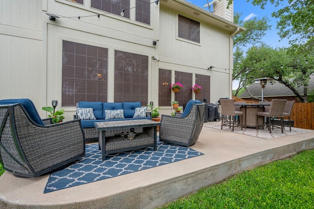 1504 Edelweiss Dr, Cedar Park, TX 78613 - view of patio / terrace featuring an outdoor living space and outdoor dining space