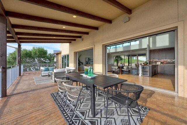19000 Silver Maple Dr, Lago Vista, TX 78645 - view of patio / terrace featuring an outdoor hangout area