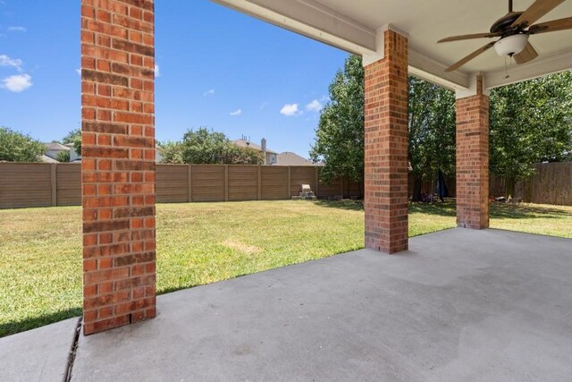 13617 Sun Dapple Ct, Manor, TX 78653 - view of patio / terrace featuring a ceiling fan