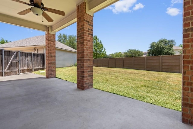 13617 Sun Dapple Ct, Manor, TX 78653 - view of patio / terrace featuring a ceiling fan