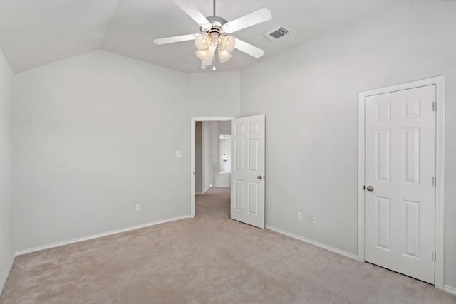 13617 Sun Dapple Ct, Manor, TX 78653 - unfurnished bedroom with carpet floors, lofted ceiling, baseboards, and ceiling fan