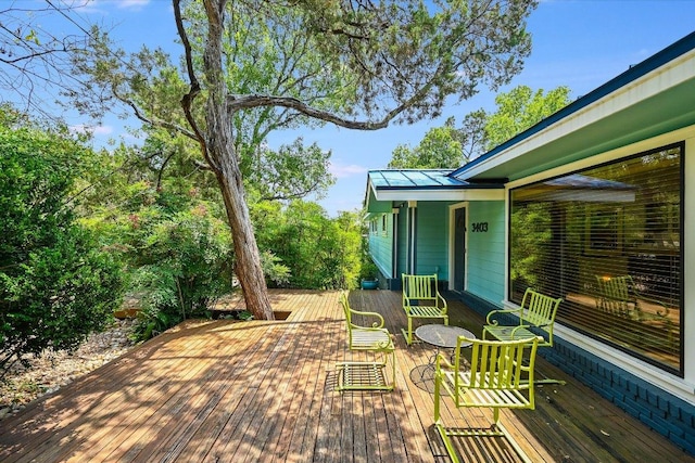 3403 Spanish Oak Dr, Austin, TX 78731 - view of wooden deck