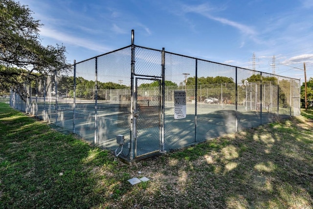 14101 Washoe Cir, Austin, TX 78734 - view of tennis court featuring a gate