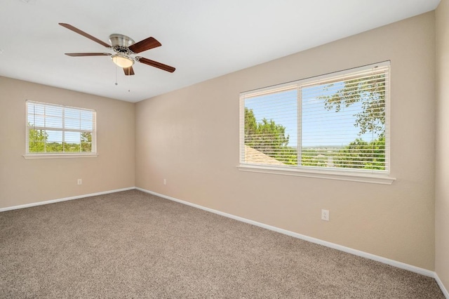 14101 Washoe Cir, Austin, TX 78734 - carpeted empty room featuring baseboards and ceiling fan